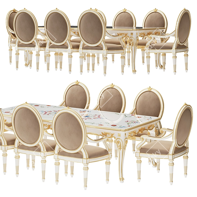 Elegant Pranzo Dining Table: Andrea Fanfani 3D model image 3