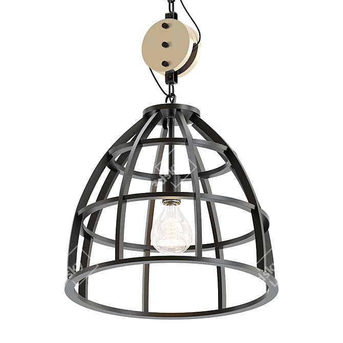 Industrial WiFi Pendant Light - Arthur 3D model image 1