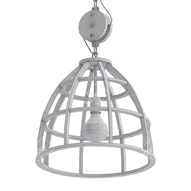 Industrial WiFi Pendant Light - Arthur 3D model image 2