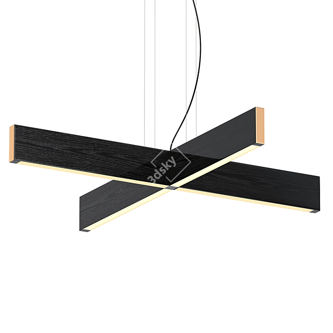 2x4 Plus Pendant: Sleek and Stylish 3D model image 1