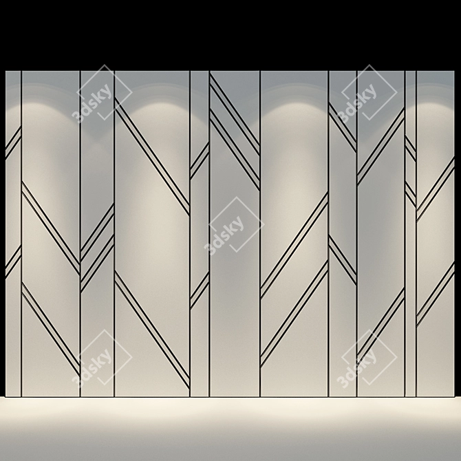 Modern Wall Panel 76 | Stylish and Functional 3D model image 2