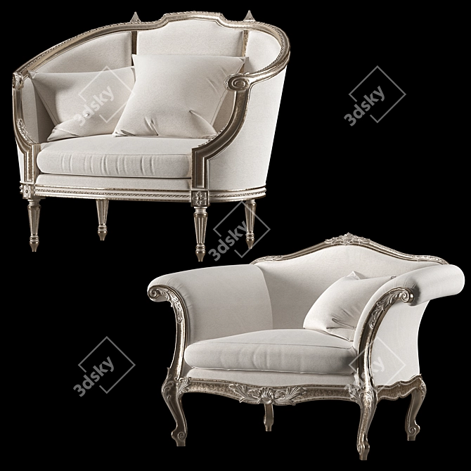 Roberto Giovannini and Eloquence Armchair: Timeless Elegance 3D model image 7