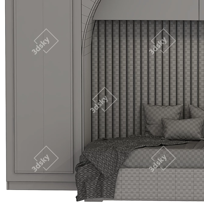 Modern Upholstered Children's Furniture 3D model image 4