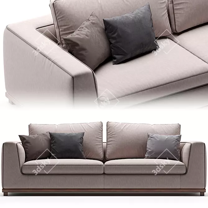 Elegant KIRK Sofa by Porada 3D model image 2