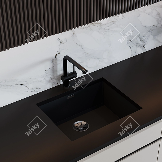 Stylishly Sleek Kitchen Upgrade 3D model image 3