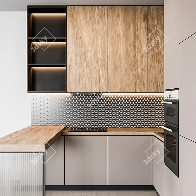  Modern51 Kitchen: Customizable, Stylish & Efficient 3D model image 3