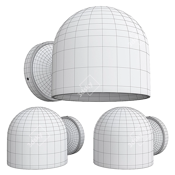 Dome LED Wall Sconce 3D model image 2