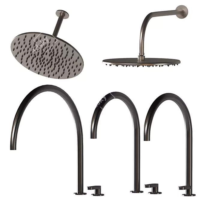 Modern JP Faucets Set byCOCOON: Sleek Design & Versatility 3D model image 4