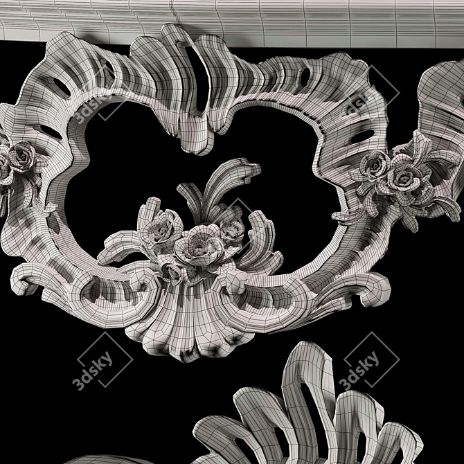 Elegance Reimagined: Rococo Console 3D model image 3