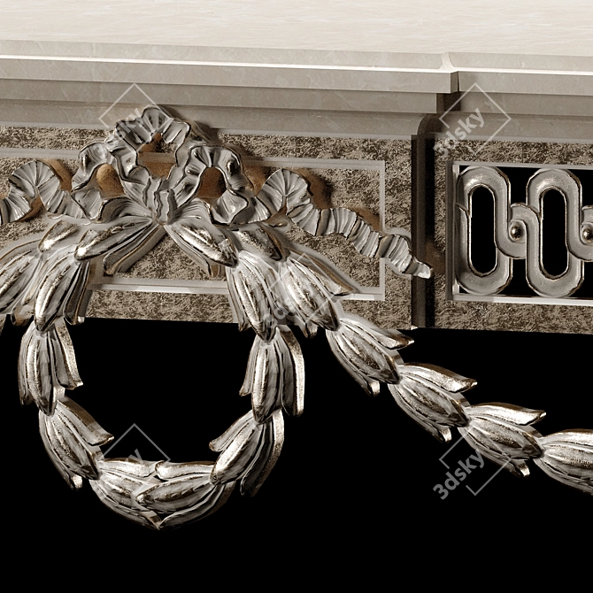 Elegance Reimagined: Rococo Console 3D model image 5