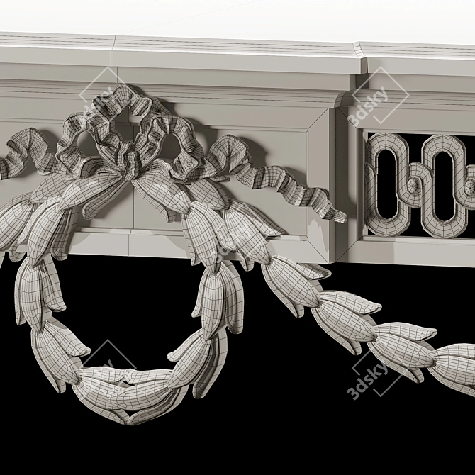 Elegance Reimagined: Rococo Console 3D model image 6