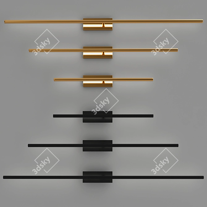 Modern Designer Wall Sconce: SITTO 3D model image 3