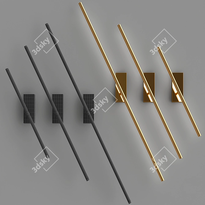 Modern Designer Wall Sconce: SITTO 3D model image 5