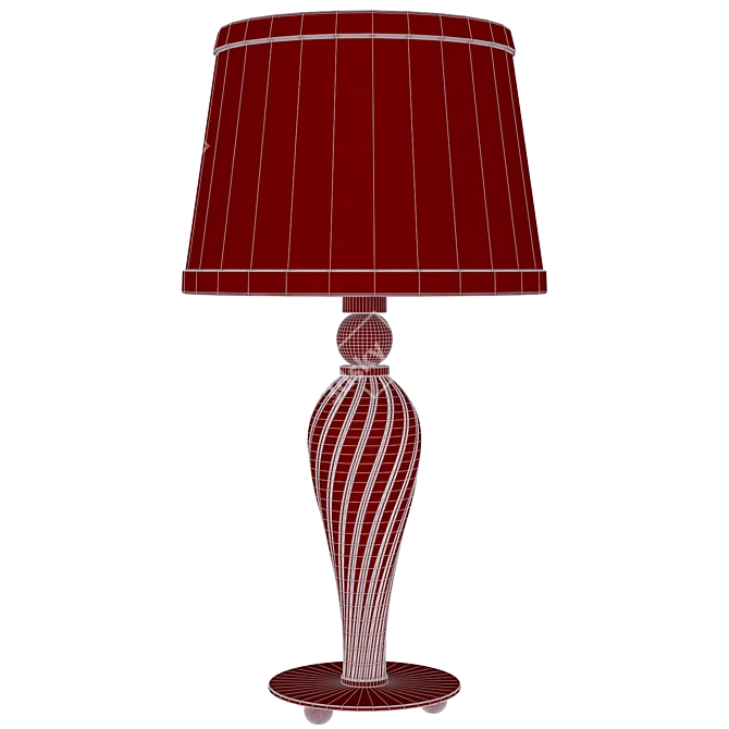 Elegant Murano Table Lamp with Beige Shade 3D model image 2