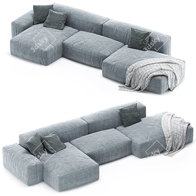 Convertible Modular Sofa: Boca Navi 3D model image 2