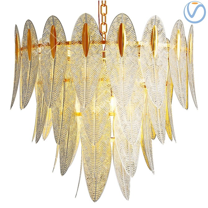 Elegant NIBA Chandelier: 9 Lamp Design 3D model image 1