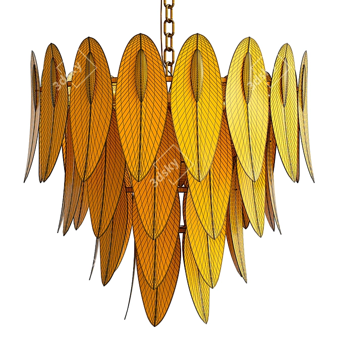 Elegant NIBA Chandelier: 9 Lamp Design 3D model image 3