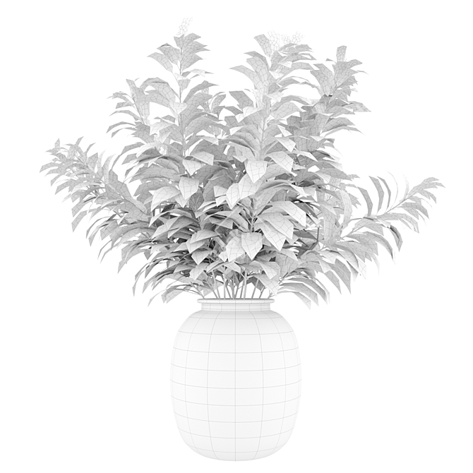 Elegant Olive Stem Bouquet 3D model image 4