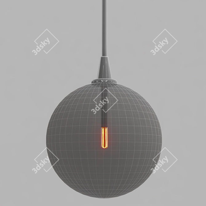 Glass Globe Cluster Pendant 3D model image 3