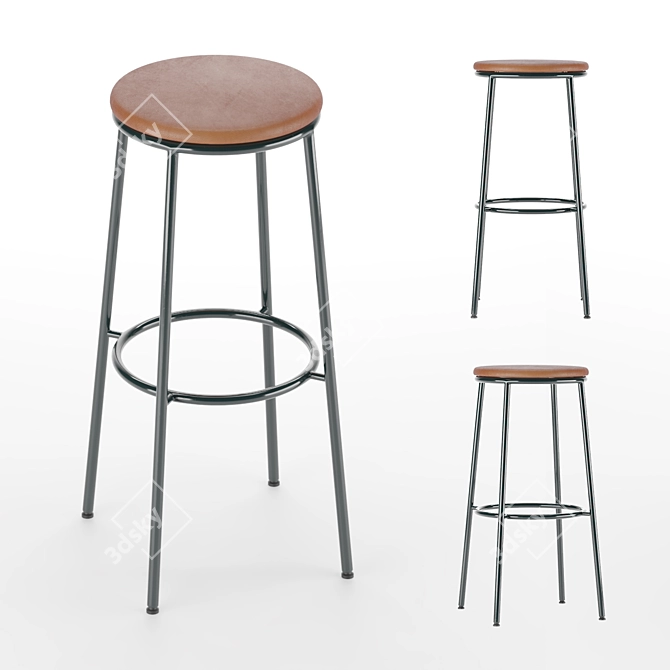 Sleek and Stylish Normann Copenhagen Barstool 3D model image 2