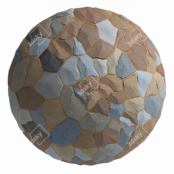 Wild Stone Wall Decor - 4k PBR 3D model image 2