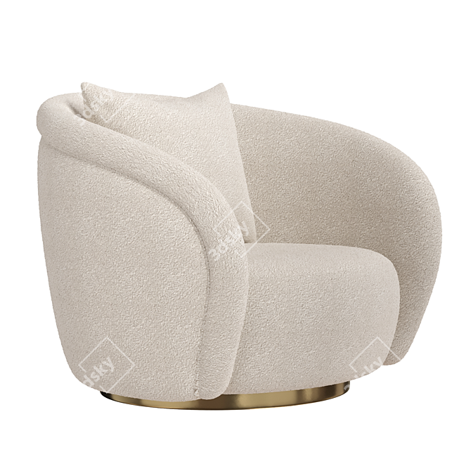 Modern Living Ollie Armchair | Sleek Design, Comfortable Seat 3D model image 1