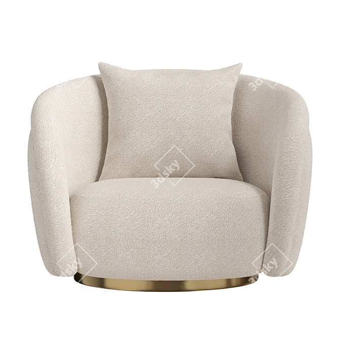 Modern Living Ollie Armchair | Sleek Design, Comfortable Seat 3D model image 2