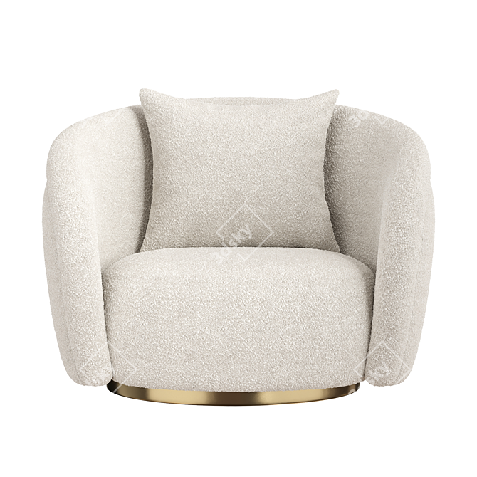 Modern Living Ollie Armchair | Sleek Design, Comfortable Seat 3D model image 6