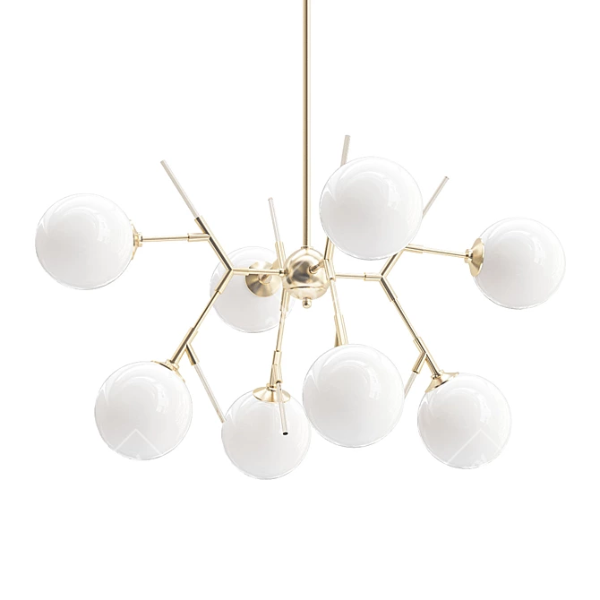 Elegant Polares Chandelier 3D model image 1