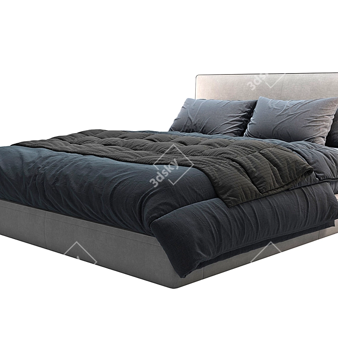 Elegant Richard B&B Italia Bed 3D model image 2