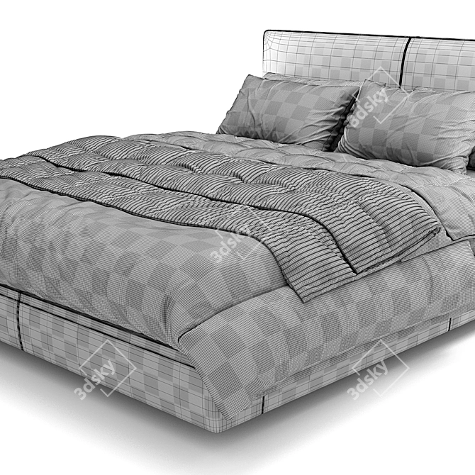 Elegant Richard B&B Italia Bed 3D model image 3