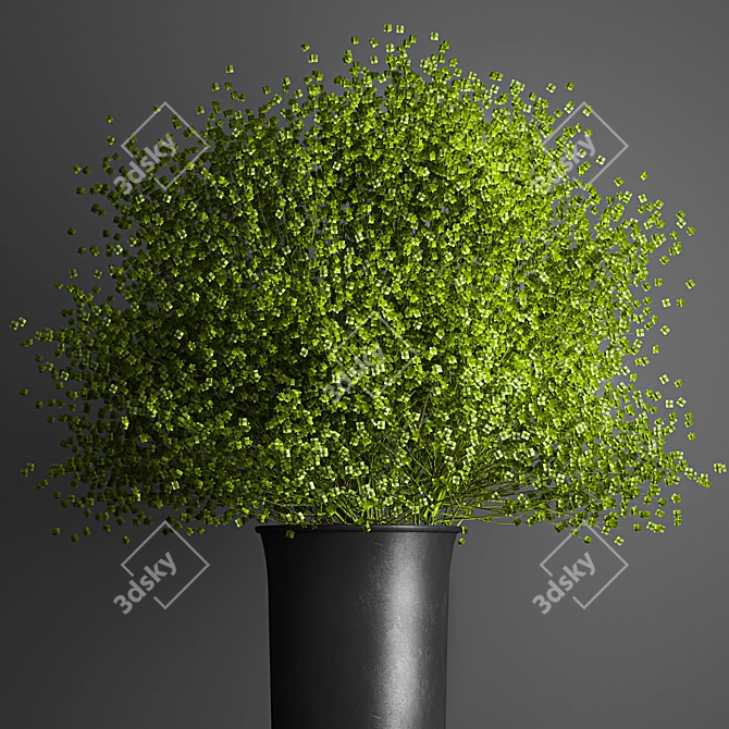 Greenery Elegance Bouquet 3D model image 2