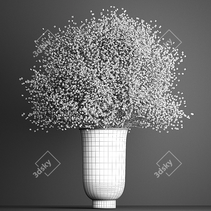 Greenery Elegance Bouquet 3D model image 6