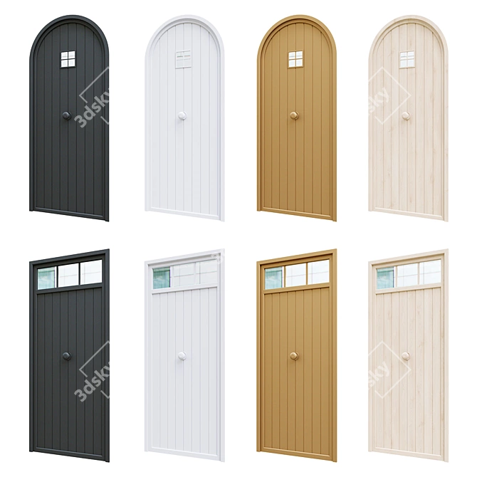 Optimized Exterior Doors v.03 3D model image 7