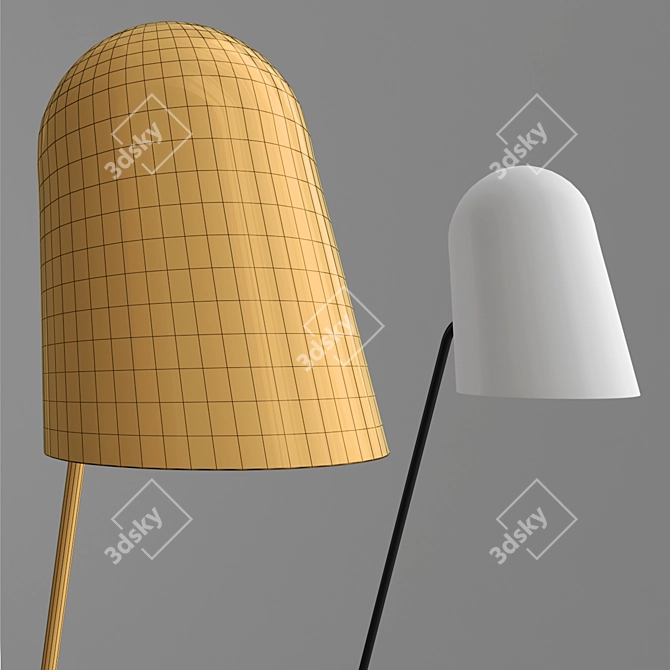 Modern Scandi Tall Wall Light 3D model image 3