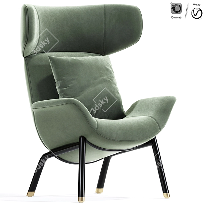 Pedrali ILA: Stylish Armchair for Modern Spaces 3D model image 1