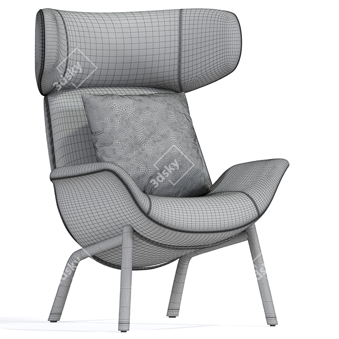 Pedrali ILA: Stylish Armchair for Modern Spaces 3D model image 3