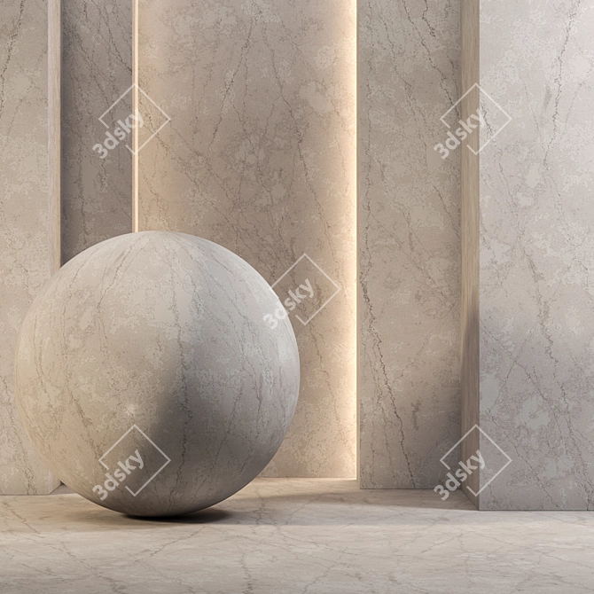 Marble Stone Seamless 4k Texture 3D model image 1