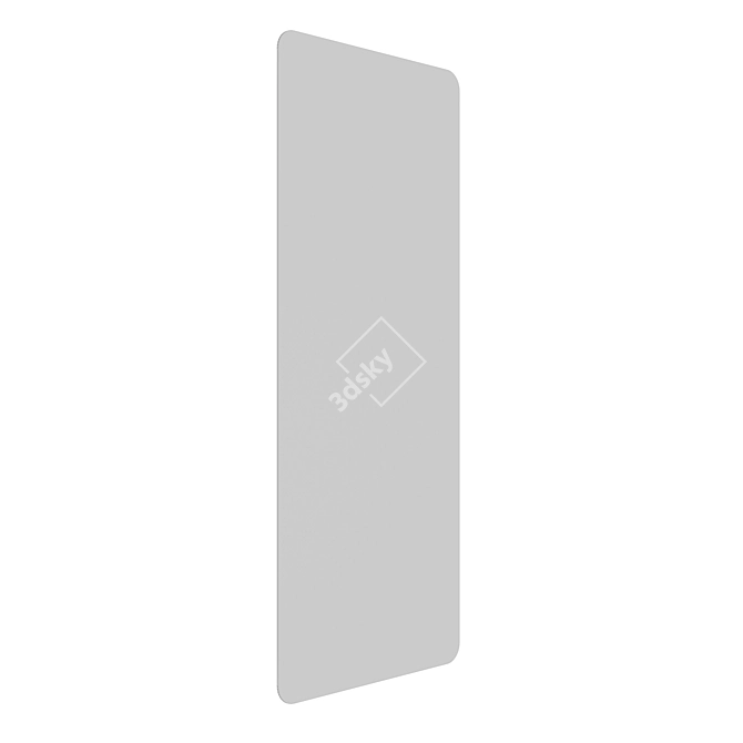 Sleek Illuminated Frameless Mirror 3D model image 3