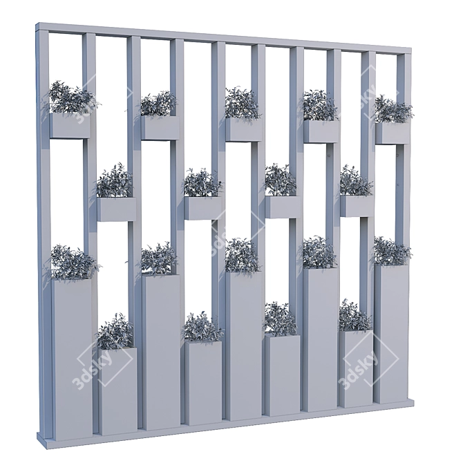 Versatile Vertical Plant Partition Set 3D model image 6