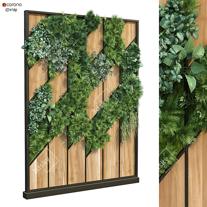 Vertical Greenery Set: Ultimate 3D Plant Collection 3D model image 1