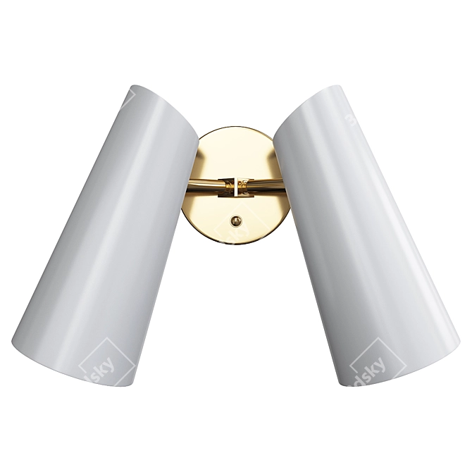 Cypress Double Sconce 3D model image 1