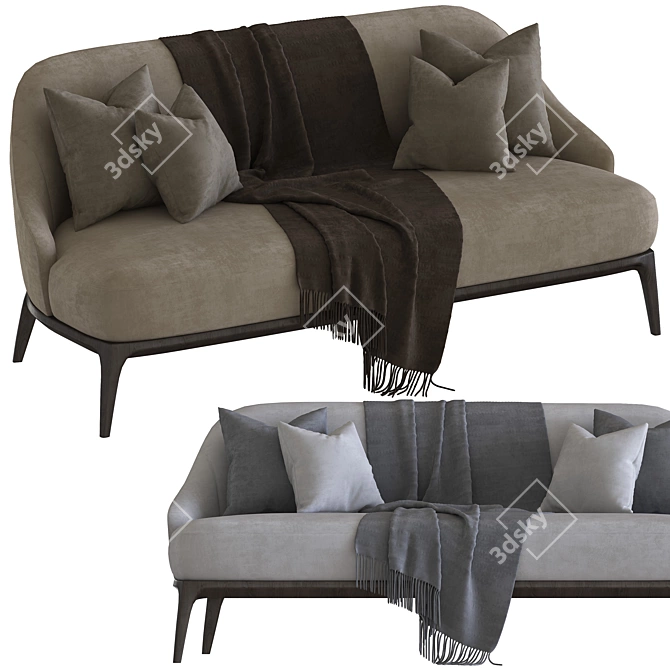 Elegant Atlas Sofa: Stylish & Comfortable 3D model image 2
