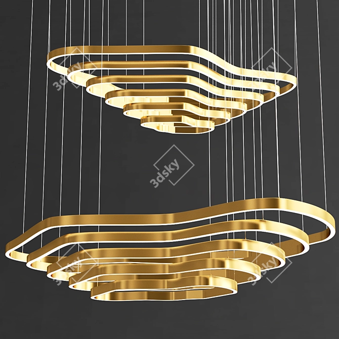 Elegant Andante Pendant Lamps 3D model image 4