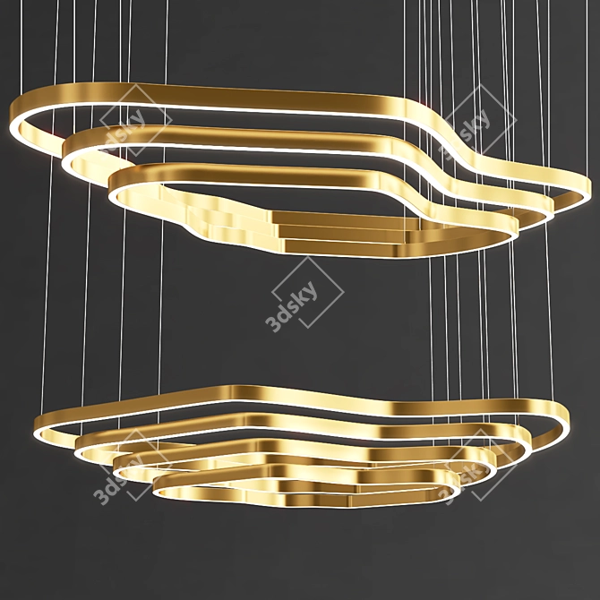 Elegant Andante Pendant Lamps 3D model image 5
