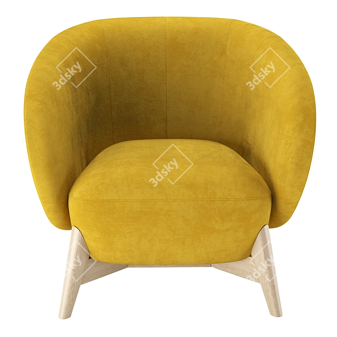 Elegant Tilar Armchair 3D model image 2