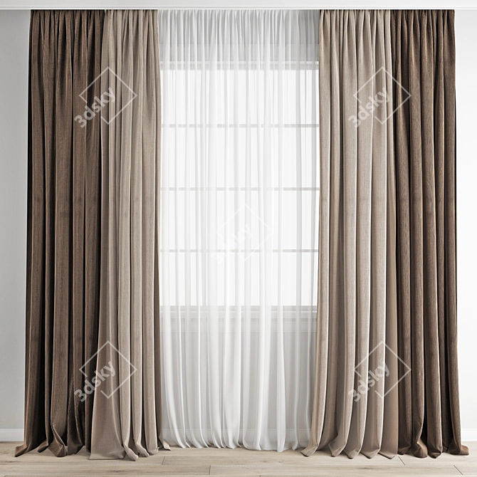 Polygonal Curtain Model 3D model image 1