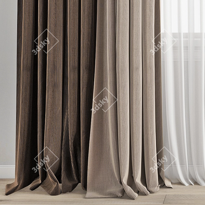 Polygonal Curtain Model 3D model image 2