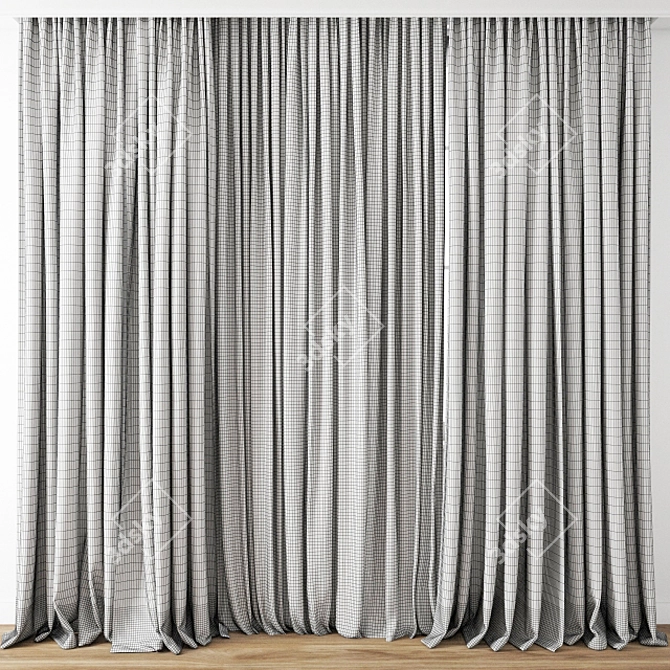 Polygonal Curtain Model 3D model image 4