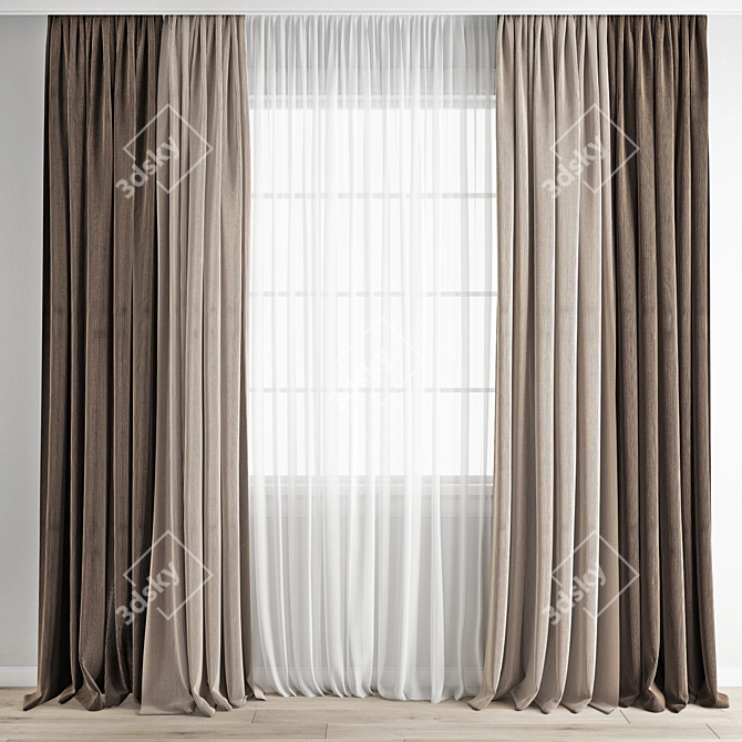 Polygonal Curtain Model 3D model image 5